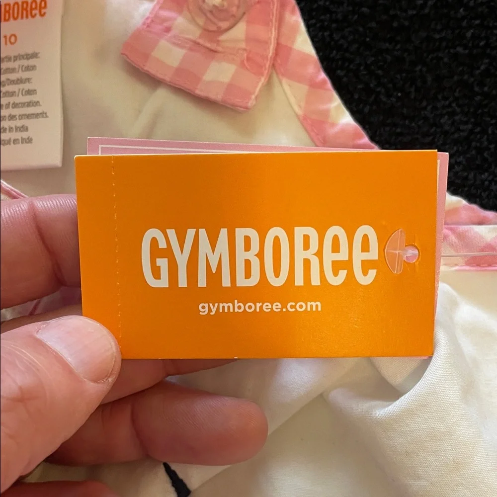 Gymboree Pink and Cream Bunny Easter Gingham Dress NWT Girls size 10